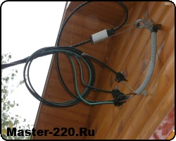 Перенос вводного кабеля от столба в дом